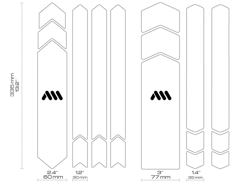 All Mountain Style Unisex's AMSFG5CLSV Honeycomb High Impact Frame Guard XXL ? Protects Your Bike from Scratches and dings, Clear/Camo