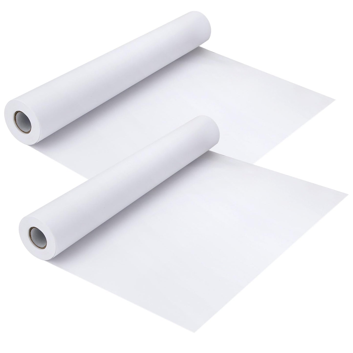 LOLYSIC 2 Rolls Drawing Paper Rolls, 44cm x 25m White Paper Rolls for Painting, Sketching Paper Art Easel Paper Roll of Paper for Kids or Adult, 70gsm