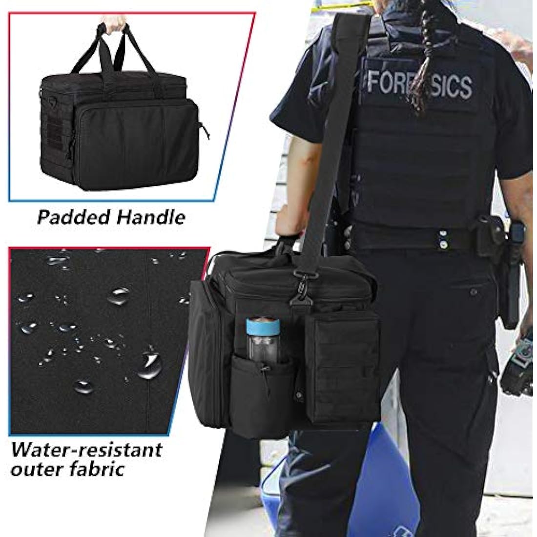 Trunab Multifunction Military Tactical Kit, Police Gear Bag for 15.6'' Laptop, MOLLE Compatible, Men’s Outdoor Kit for Camping, Hiking, Trekking - Patented Design