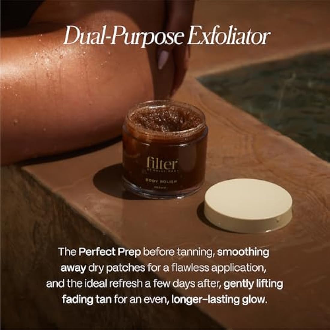 Filter by Molly-Mae Body Polish | Intensely Moisturising Full Body Scrub | Apricot Kernel Oil | Anti-Inflammatory | Smooths Skin Perfect Pre Tan Preparation | Vitamin A & Shea Butter | Antioxidant
