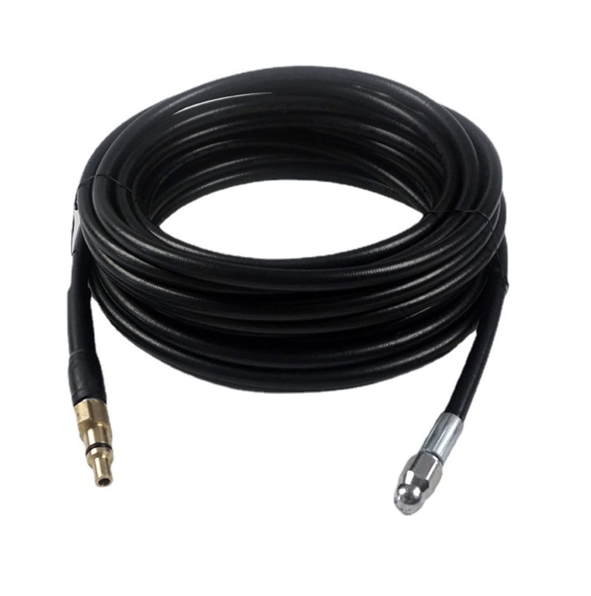 YUET 20M High Pressure Washer Drain Pipe Cleaning Hose Cleaner Kit Wth Adapter,Flexible Tube Unblocker Sewer Jetter, Jet Nozzle Rotating for Karcher