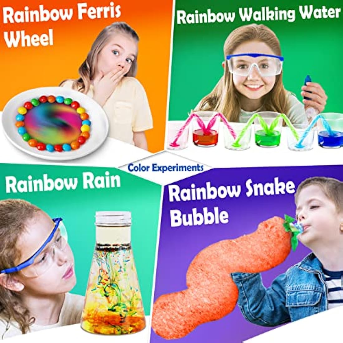 UNGLINGA 60+ Science Experiments Kits for Kids, Boys Girls Toys Gifts Science Lab Activities Educational Project with Chemistry Set, Erupting Volcano