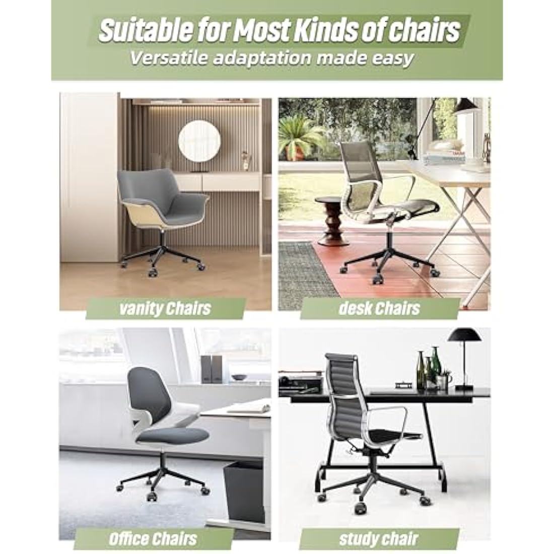 Sytopia Office Chair Base Replacement 24'' - Office Chair Base with Reinforced Metal Legs 2600lbs, Bottom Part Universal Fit for Universal Gas Cylinder & Casters – Matte Black