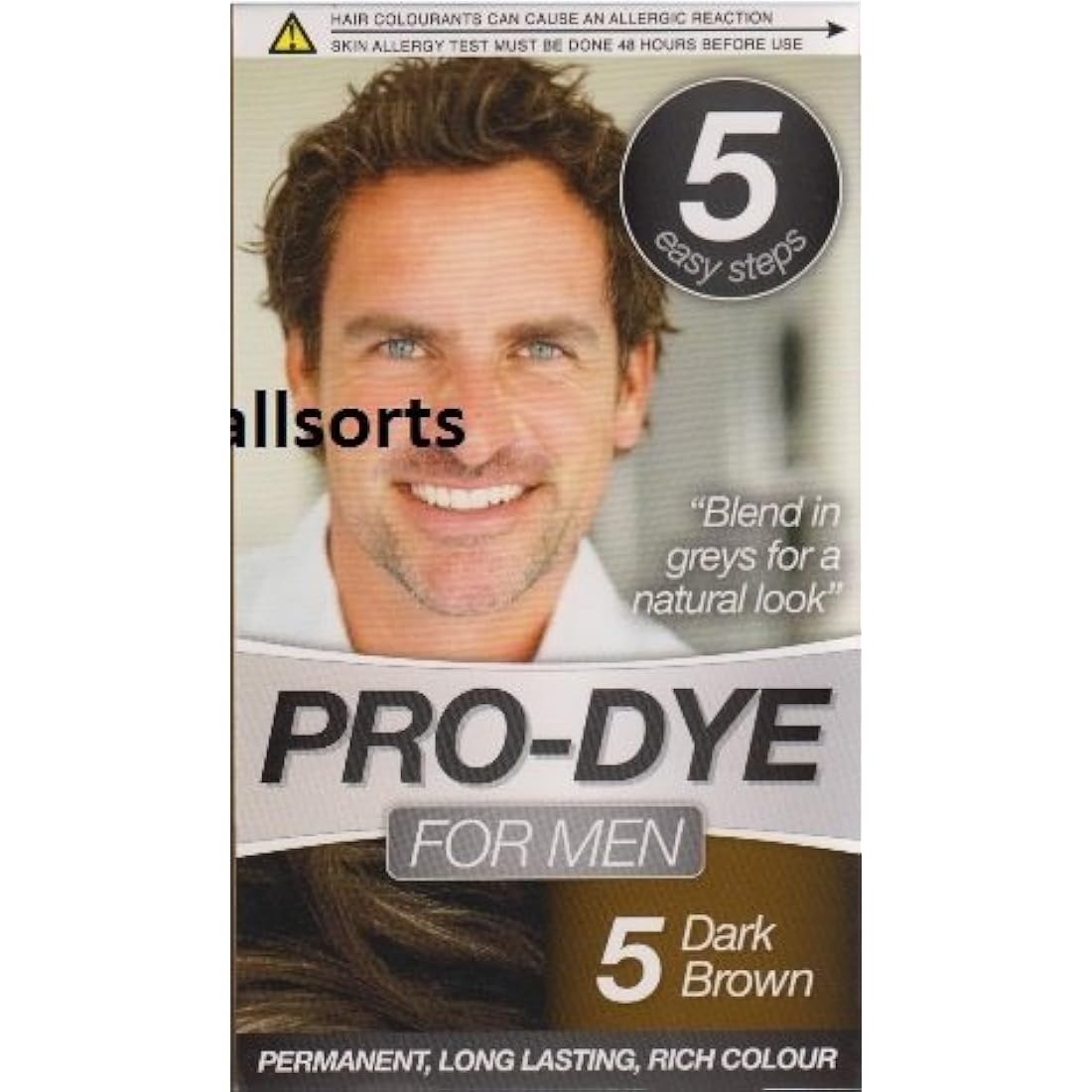 Glamorize Pro Dye Creme Colour Hair Dye for Men Shade, 5 - Dark Brown