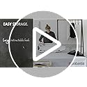 Brabantia Table Top Ironing Board Size S (95 x 30cm) Compact Flat-Folding Steam Iron Table, Ideal for Apartments & Caravans (Morning Breeze)