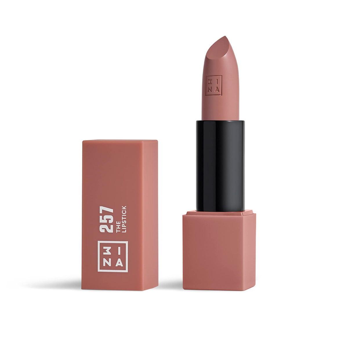 3INA MAKEUP - Vegan - The Lipstick 257 - wine red - Highly Pigmented Shades - Moisturizing Creamy Texture - Smooth Formula - Intense Color - Shiny