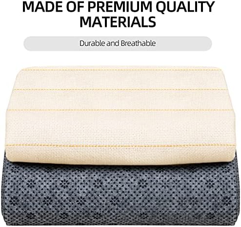 ROCKY&CHAO 79x59Inch Tufting Cloth with Yellow Marked Lines for Rug Tufting, 70x39Inch Non-Slip Backing Felt Cloth for Tufted Rugs, Monk Cloth Rug Tufting Kit for Tufting Gun, Punch Needle