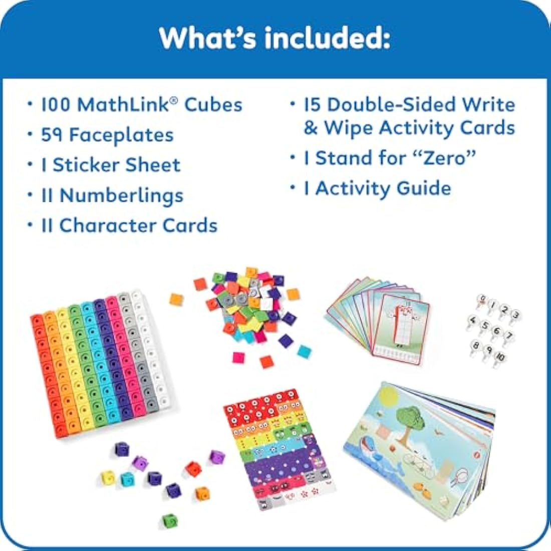Learning Resources MathLink Cubes Numberblocks 1-10 Activity Set, Early Years Maths Learning, Build, Learn & Play in The Classroom & at Home