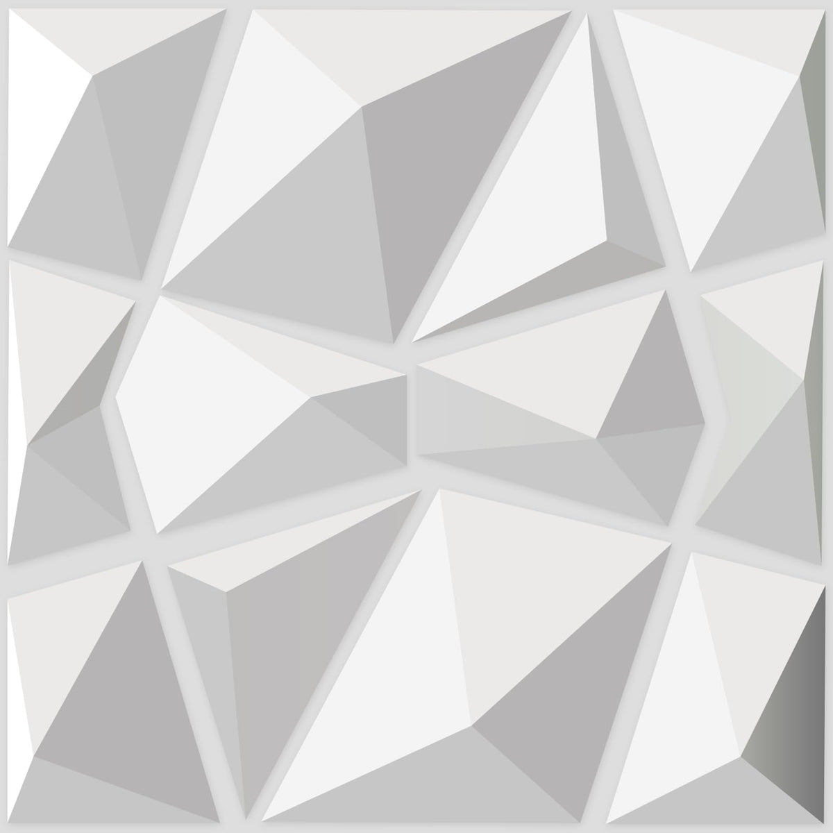 Art3d Decorative 3D Wall Panels in Diamond Design, 12"x12" Matt White for Home and Office Decor (33 Pack)