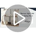 HOOBRO Slim Console Table for Hallway, Metal Frame, Compact Display Sofa Table for Small Spaces, Entryway, Living Room, Sturdy, Greige and Black EBG75XG01