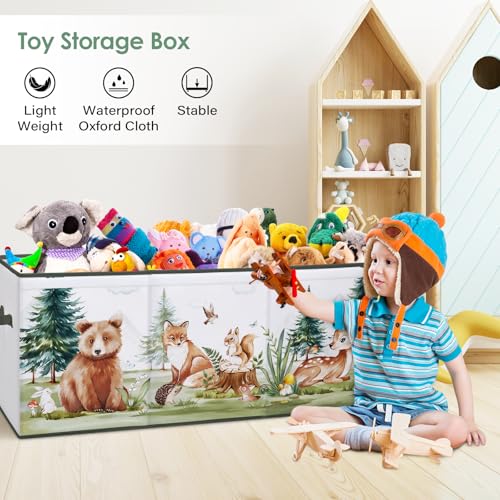 Decalsweet Extra Large Kids Toy Storage Box with Lid,Foldable Oxford Toy Storage Organizer Box for Boys Girls-963240cm-Lightweight Toy Chest with