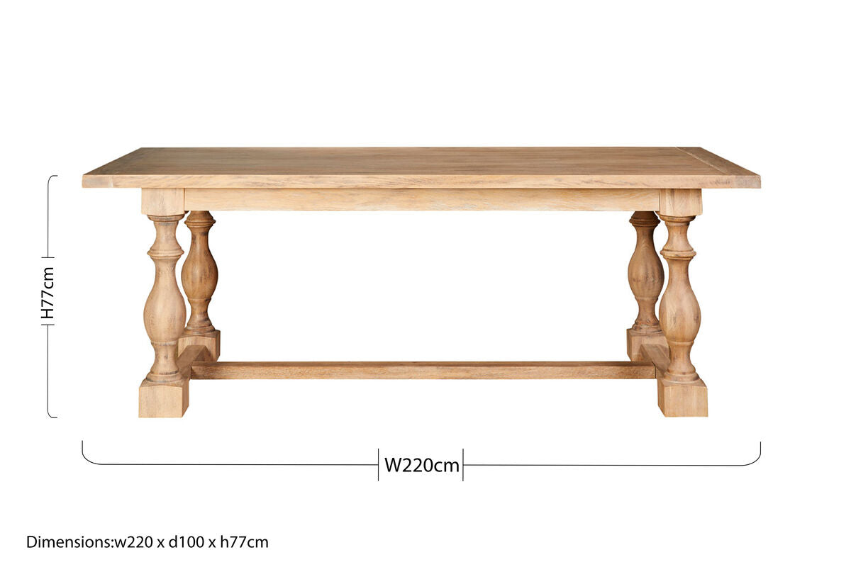 Lyon Whitewash Dining Table