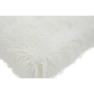 Clarence Fur Effect Bench with Gold Legs