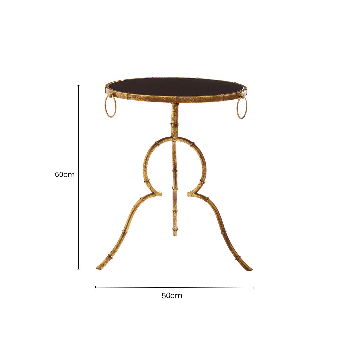 Monroe Black Tempered Glass Side Table