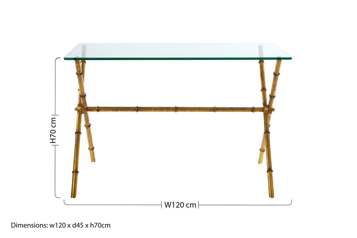 Monroe Clear Glass Console Table