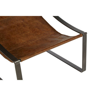 Hoxton Light Brown Leather Sling Chair