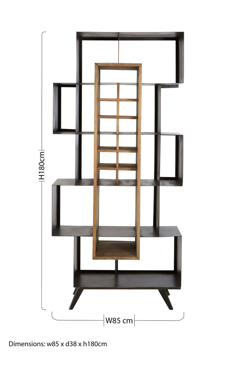 Mason Black Iron Frame Shelf Unit