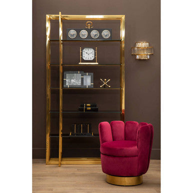 Horizon Rectangular Tempered Glass Five Tier Shelving Unit