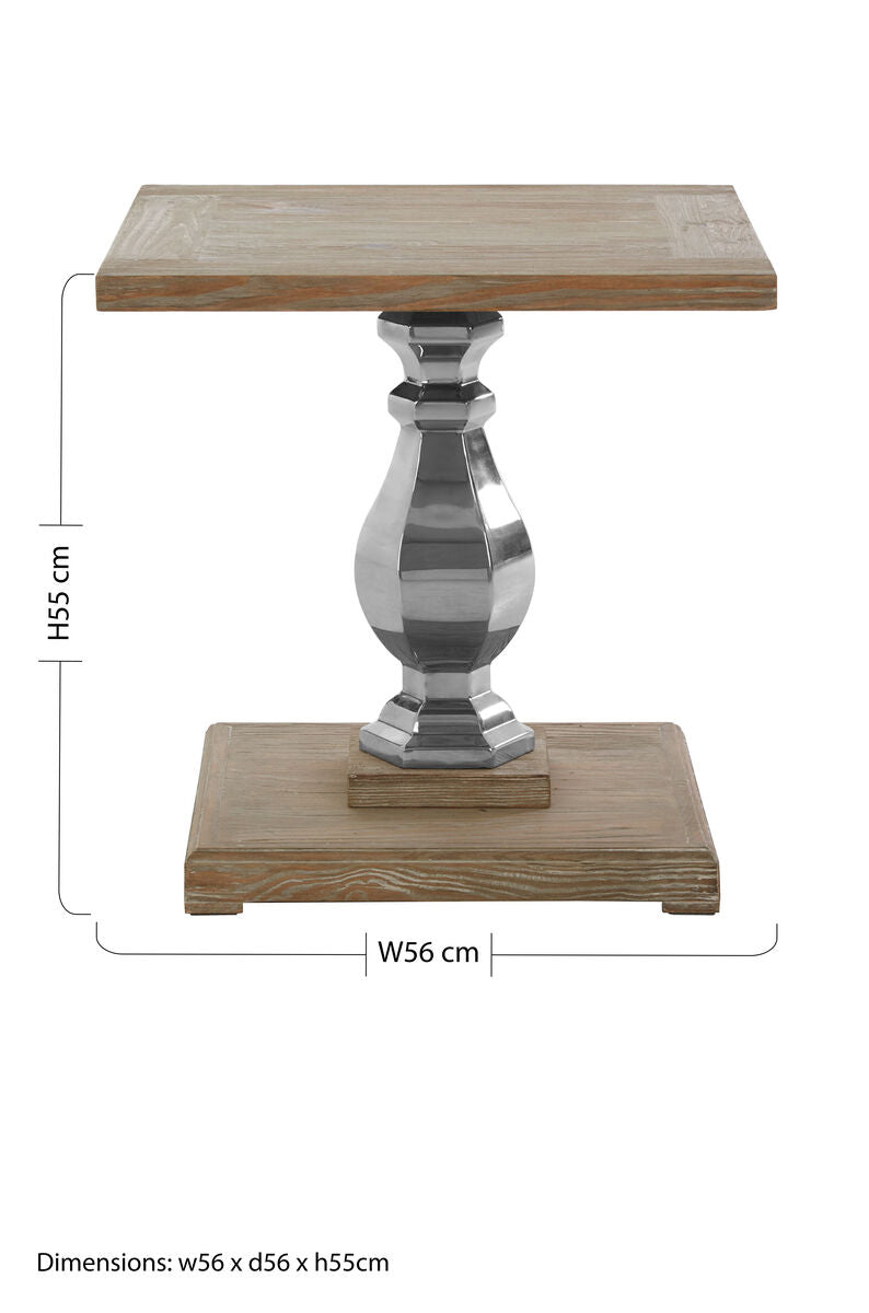 Richmond White Washed Pine Wood Side Table