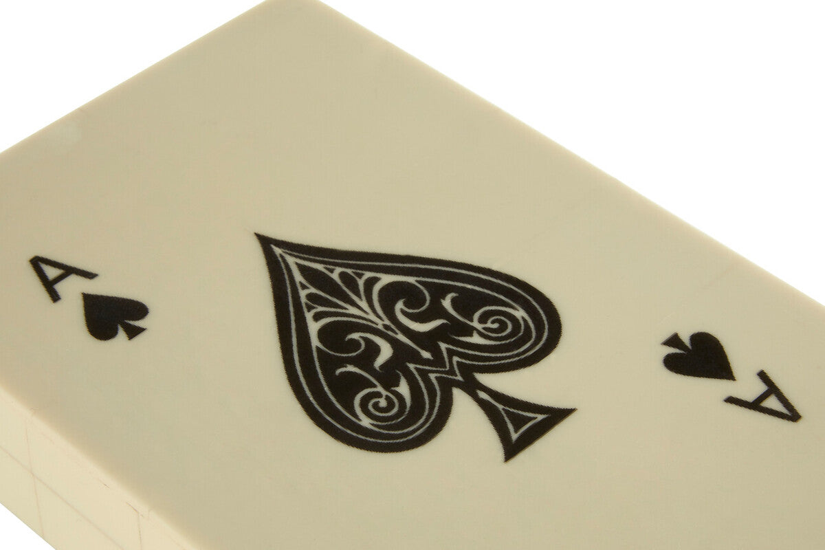 Churchill Games Cream Two Section Card Box with Playing Cards