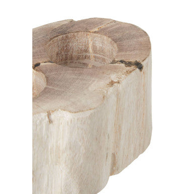 Petrified Wood Double Candle Holder | Relic