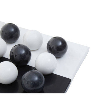 Flos Black And White Tic Tac Toe Marble Game