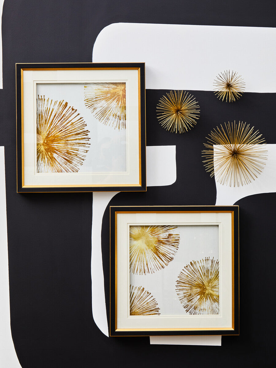 Set of 3 Gold Finish Starburst Wall Decor | Mirano