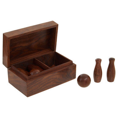 Churchill Games Sheesham Wood Skittles Set