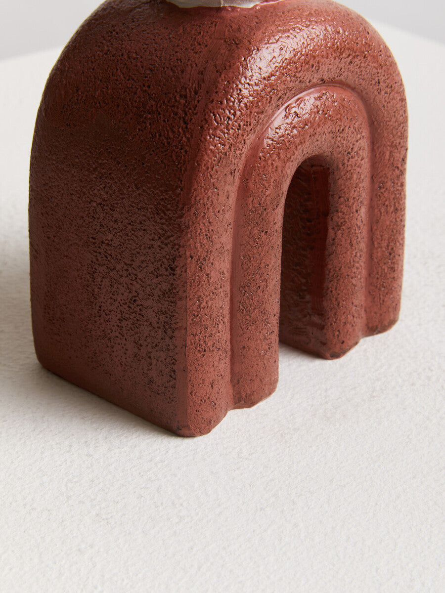 Candle Holder with Red Base | Utica