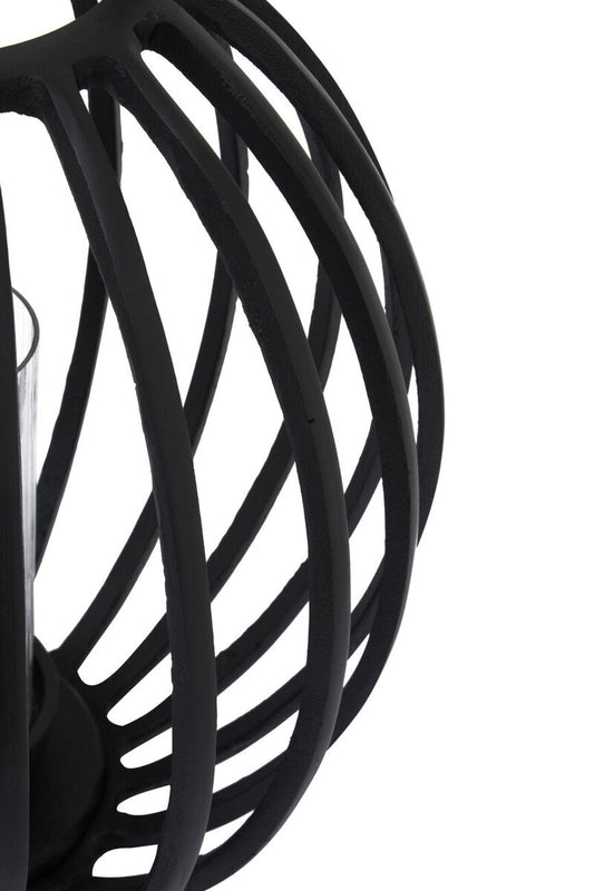 Large Matte Black Finish Lantern | Aura