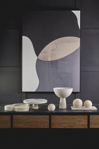Travertine Pedestal Bowl | Tibor