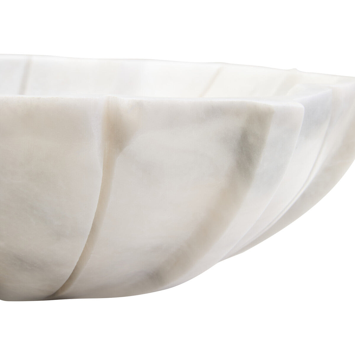 Large White Marble Lotus Bowl | Zoro