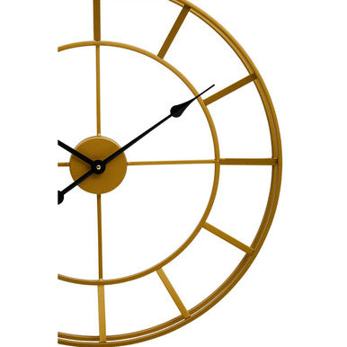60cm Dia Large Gold Finish Metal Wall Clock | Kent