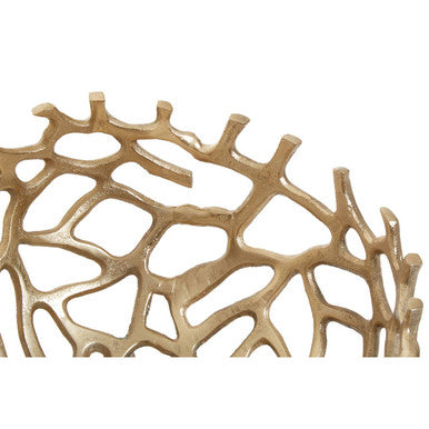 Small Gold Finish Coral Effect Bowl | Prato