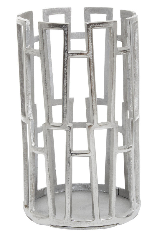 Large Silver Finish Candle Holder | Delphi