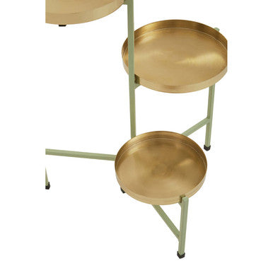 Green and Gold Three Tiered Plant Stand | Sabia