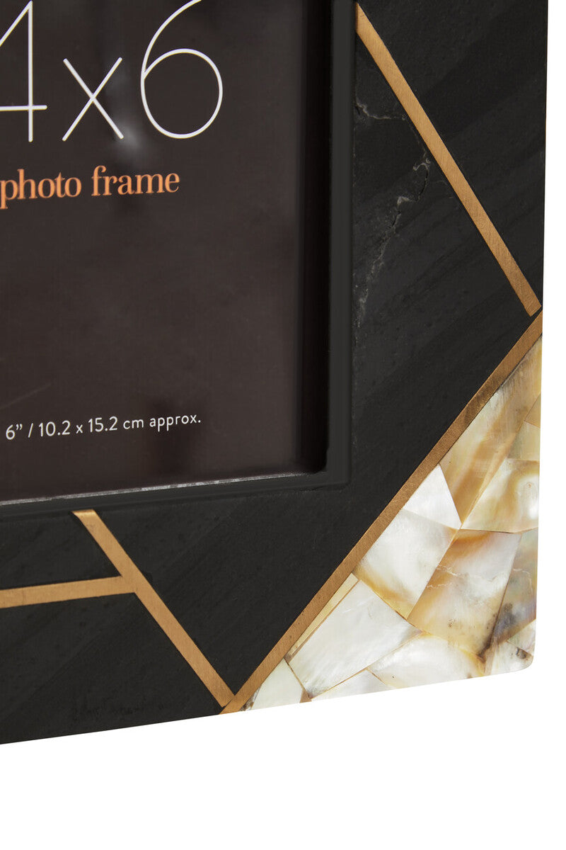 4In X 6In Mother of Pearl and Gold Inlay Small Photo Frame | Oriana