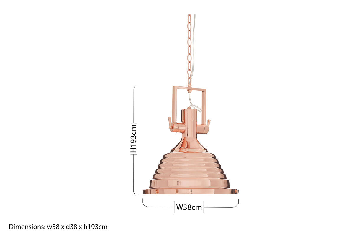 Lexington Medium Copper Pendant Light