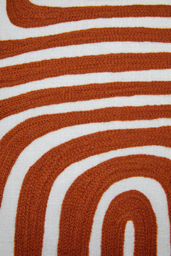Rust and White Cushion | Bosie Ozella