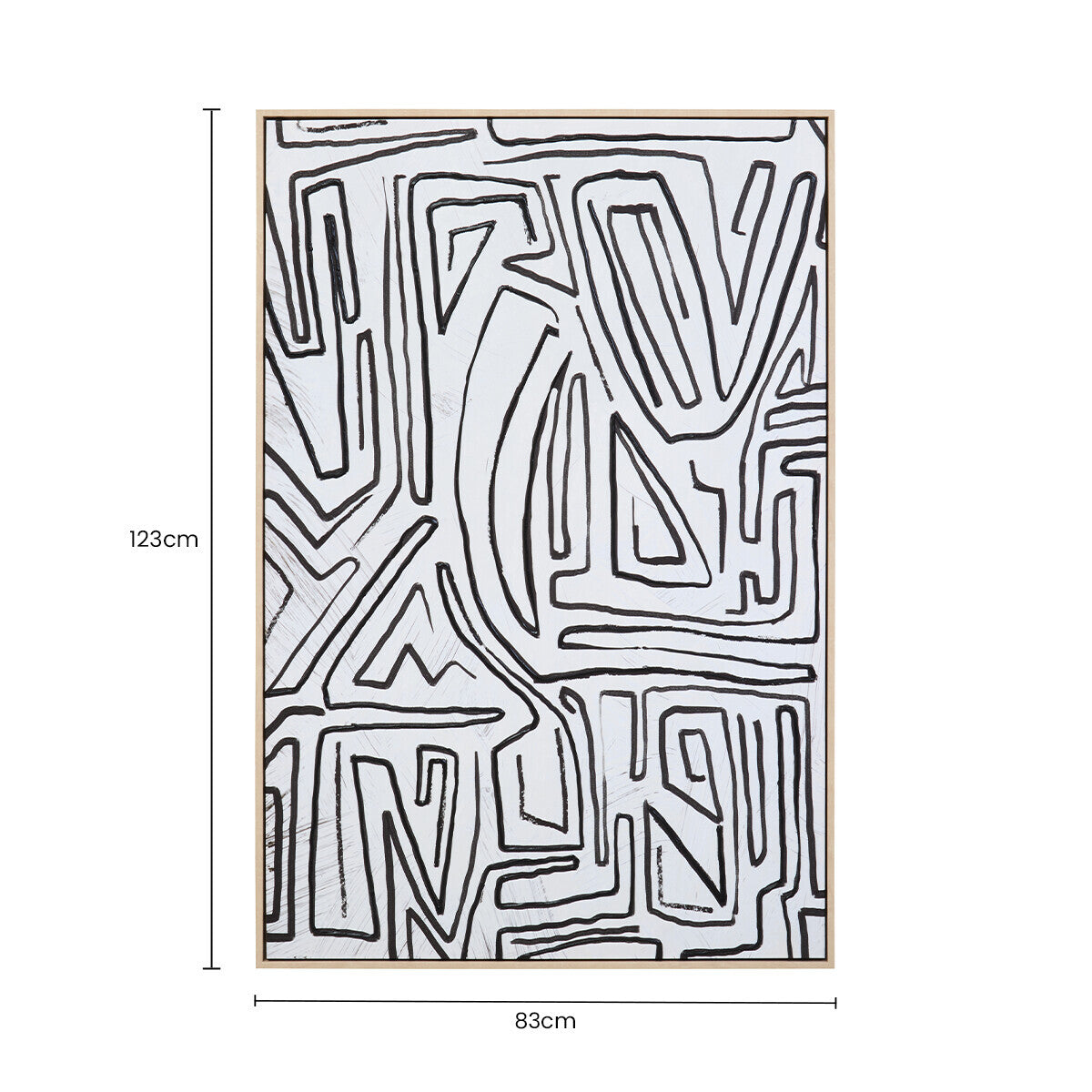 Abstract Black and Cream Textured Wall Art | Astratto