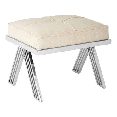 Piermount Stool with cream textured seat