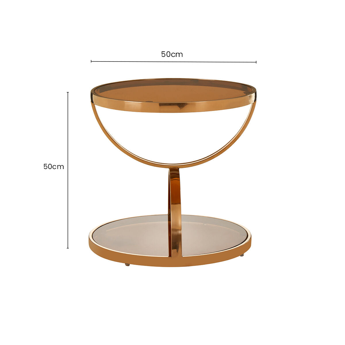 Tula Smoked Glass Round Side Table