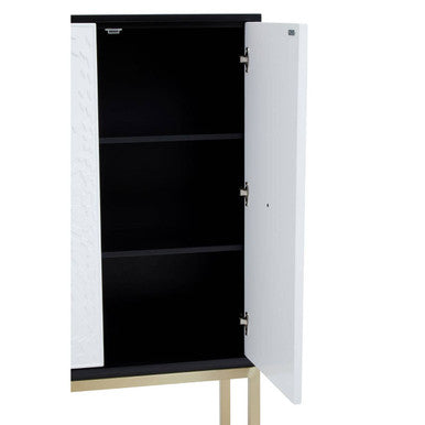 Dumas Black and White Two Door Cabinet