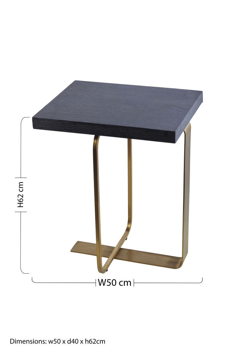 Grey Veined Effect Oak Veneer Top Round Side Table with Metallic Stainless Steel Wireframe Base, Lena