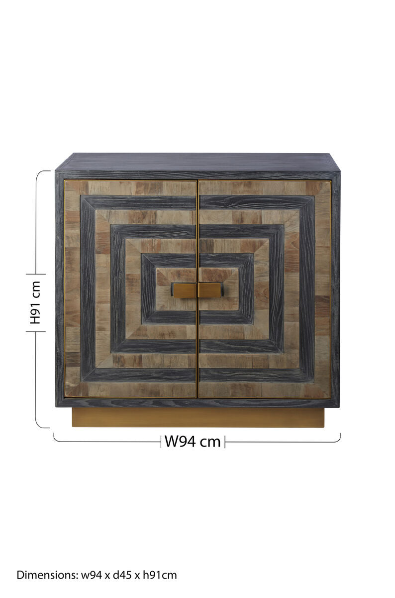 Roselle Two Door Recycled Elm Wood Sideboard