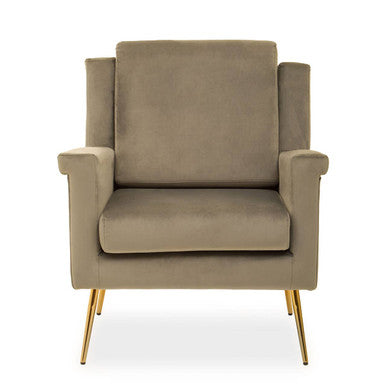 Mink Velvet Armchair | Salma
