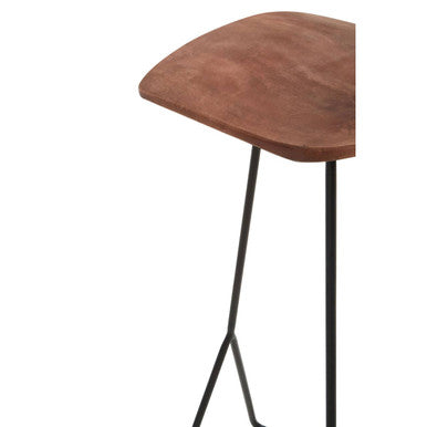 Nandri Acacia Wood with Black Frame Bar Stool