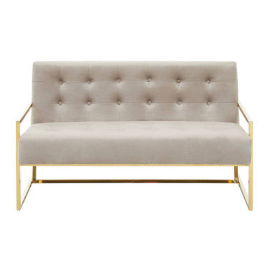 2 Seater Mink Velvet Sofa | Azalea