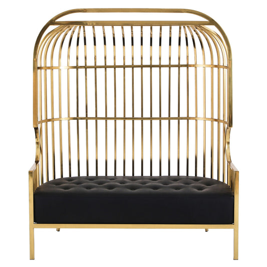 2 Seater Gold Dome Cage Sofa | Eliza