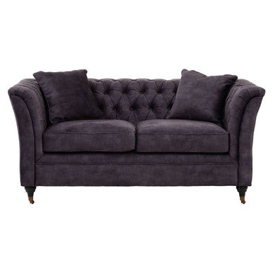2 Seater Grey Velvet Sofa | Sabrina